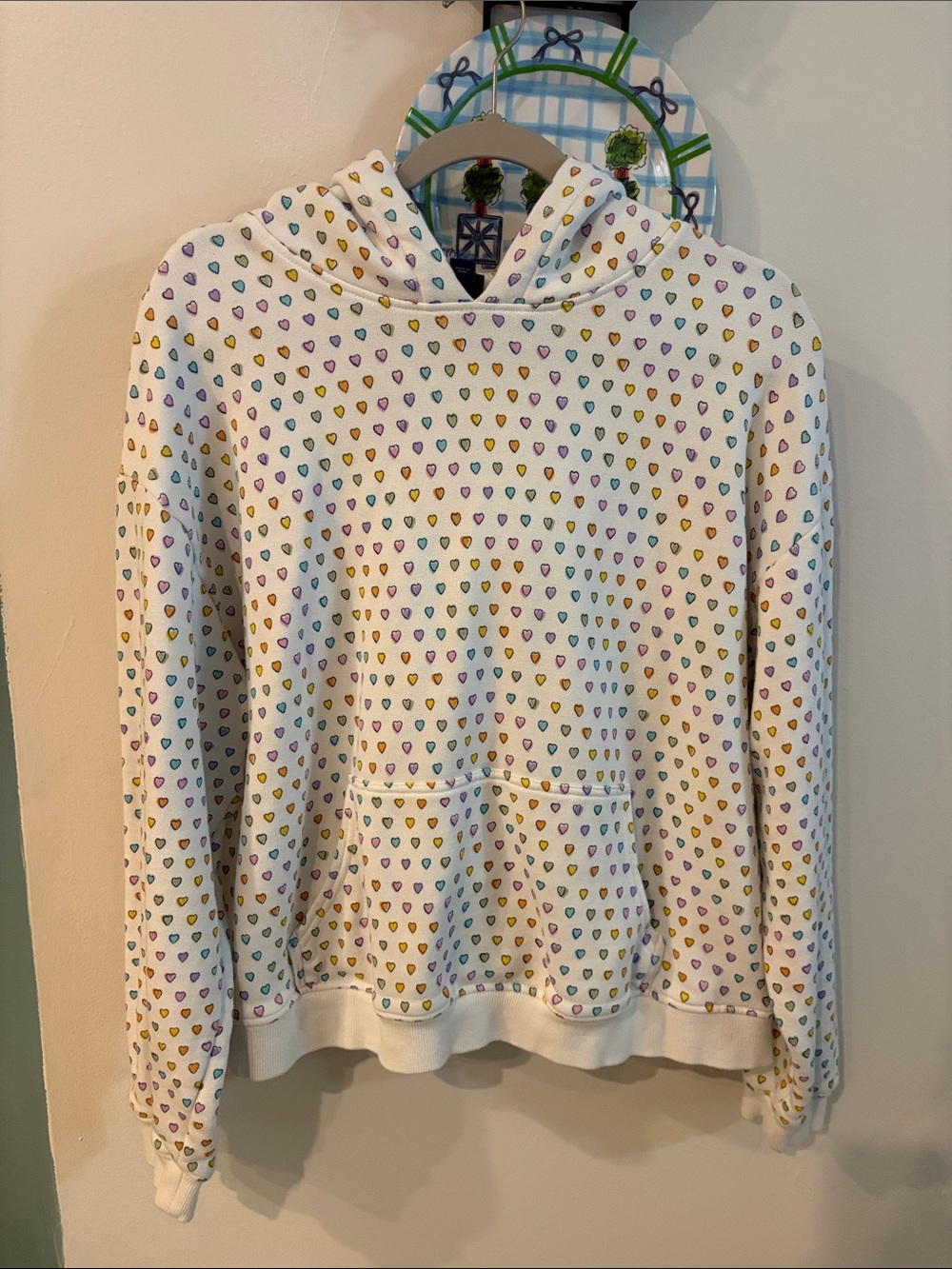 ROLLER RABBIT multicolored heart print hoodie